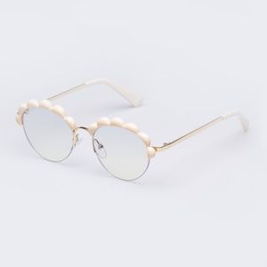 NEW The Book Club Shady Flattering's A Cover Blue Light Glasses Ivory